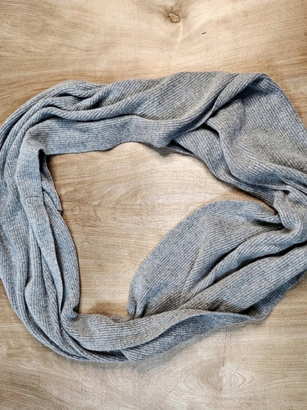 AllSaints Spitalfields Lambswool Blend Grey Infinity Scarf Neck Warmer 17"x30"